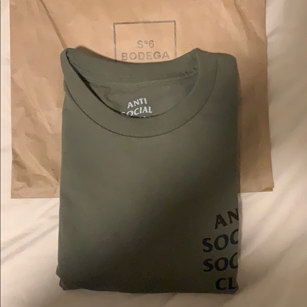 Anti social social club green t shirt
